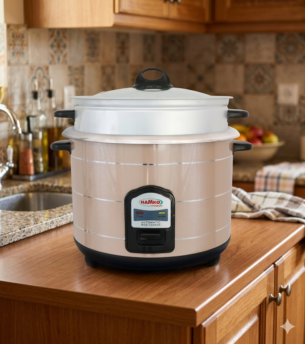 Rice Cooker SS Body Double Pot (SS+Alu)-2.8 Ltr (Hr15-01-Red)